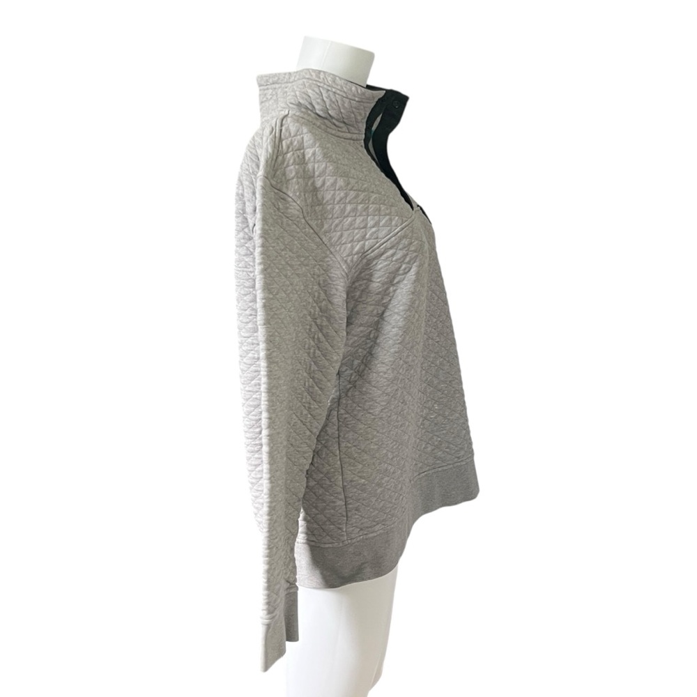 Patagonia Gray Organic Cotton Snap-T Pullover Quilted Outdoor Size Medium M - Picture 4 of 13